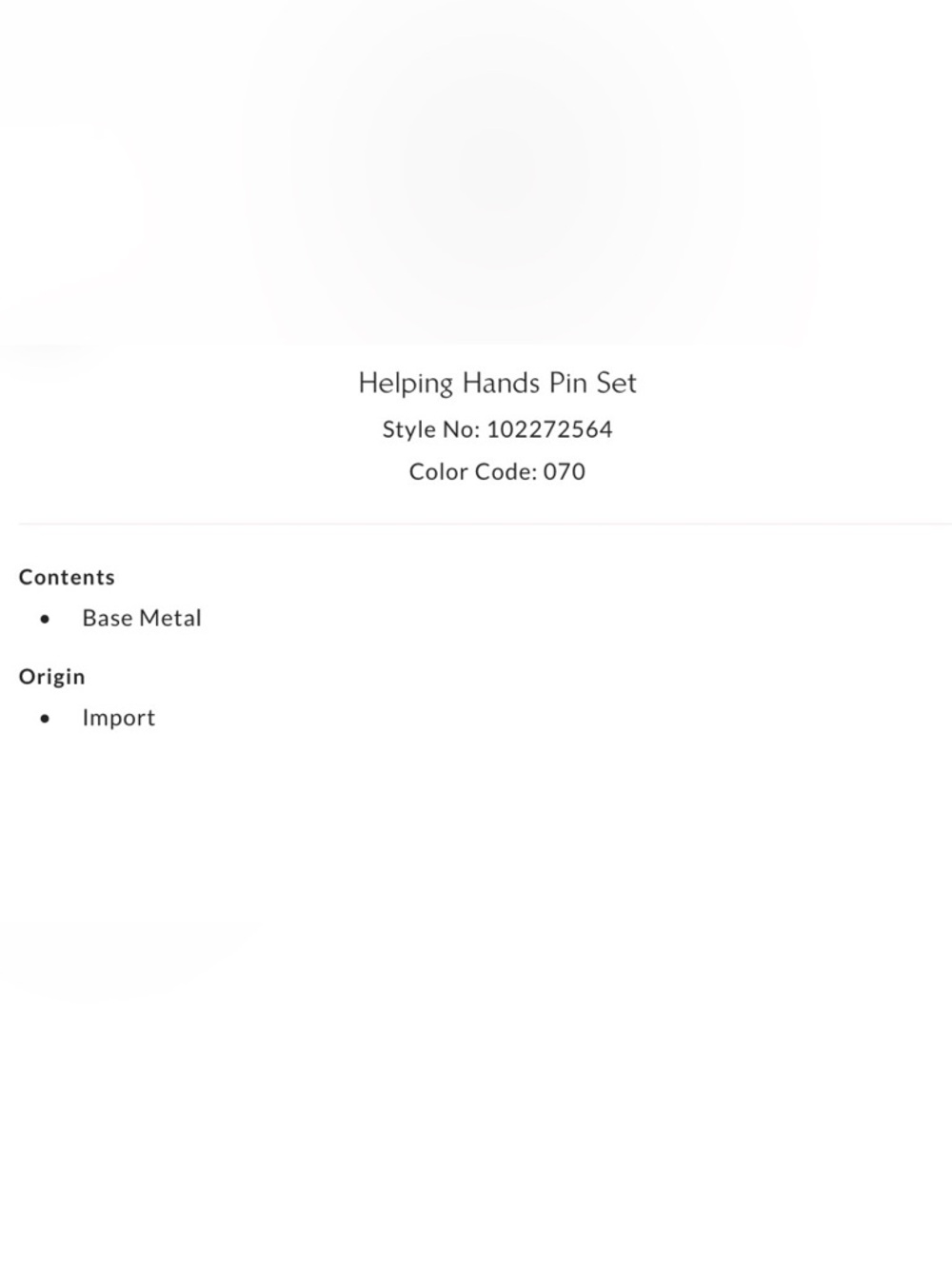 NEW Free People Helping Hands Pin Set Brooch in Gold - Picture 6 of 6